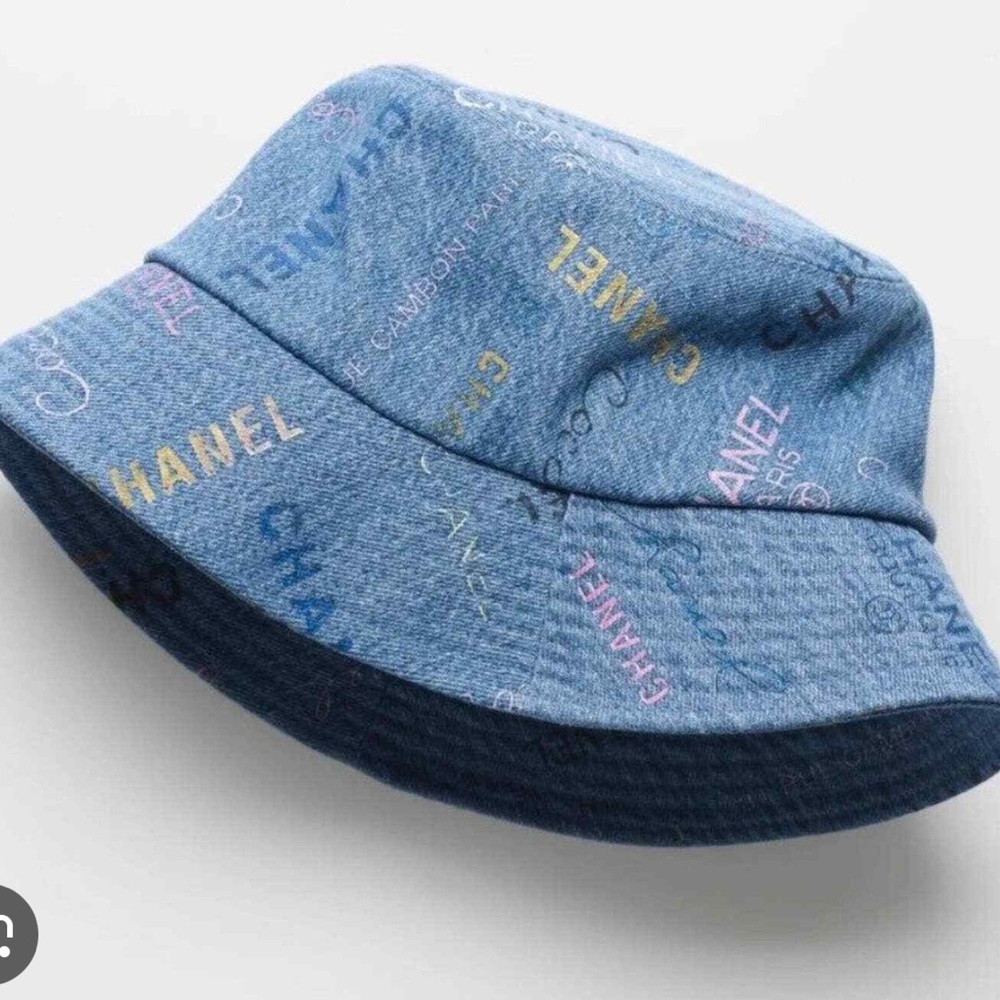 Chanel denim bucket hat